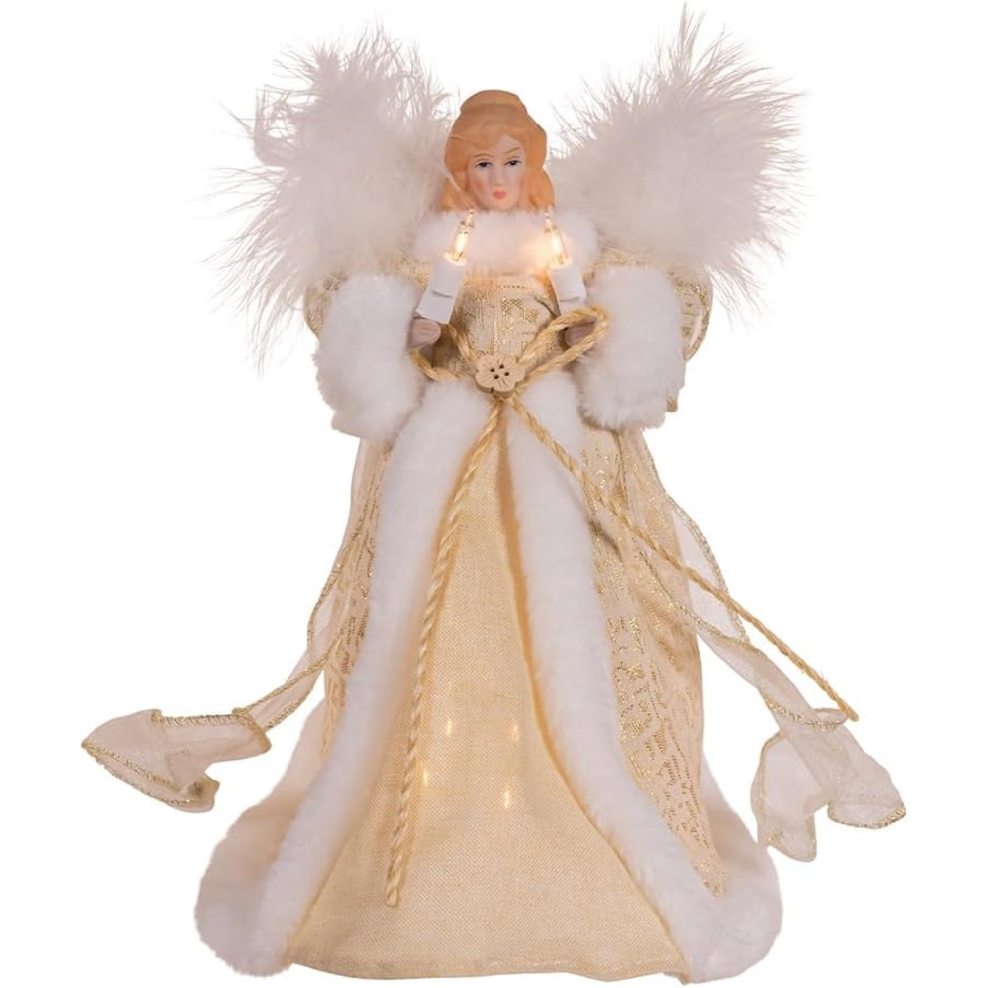 Angel Tree Topper Kurt S. Adler UL 10-Light 16-Inch Sage